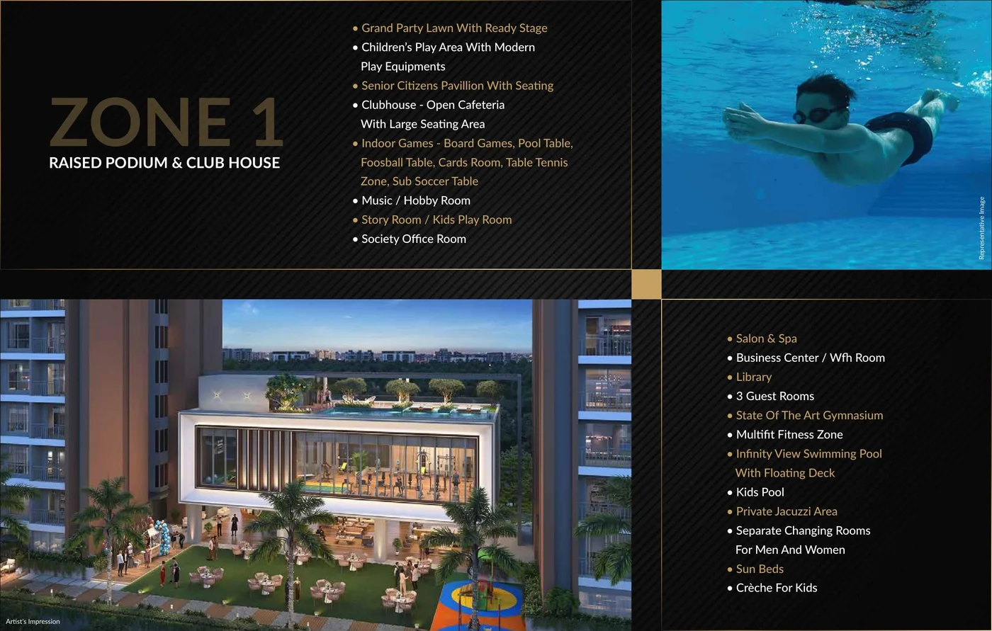 Infinity pool with skyline views at Metro Life Ultima